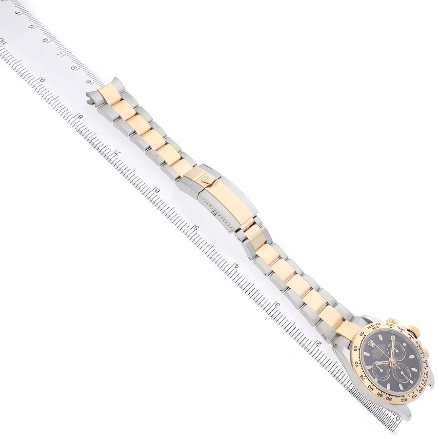 Rolex Daytona Steel Yellow Gold Black Dial Mens Watch