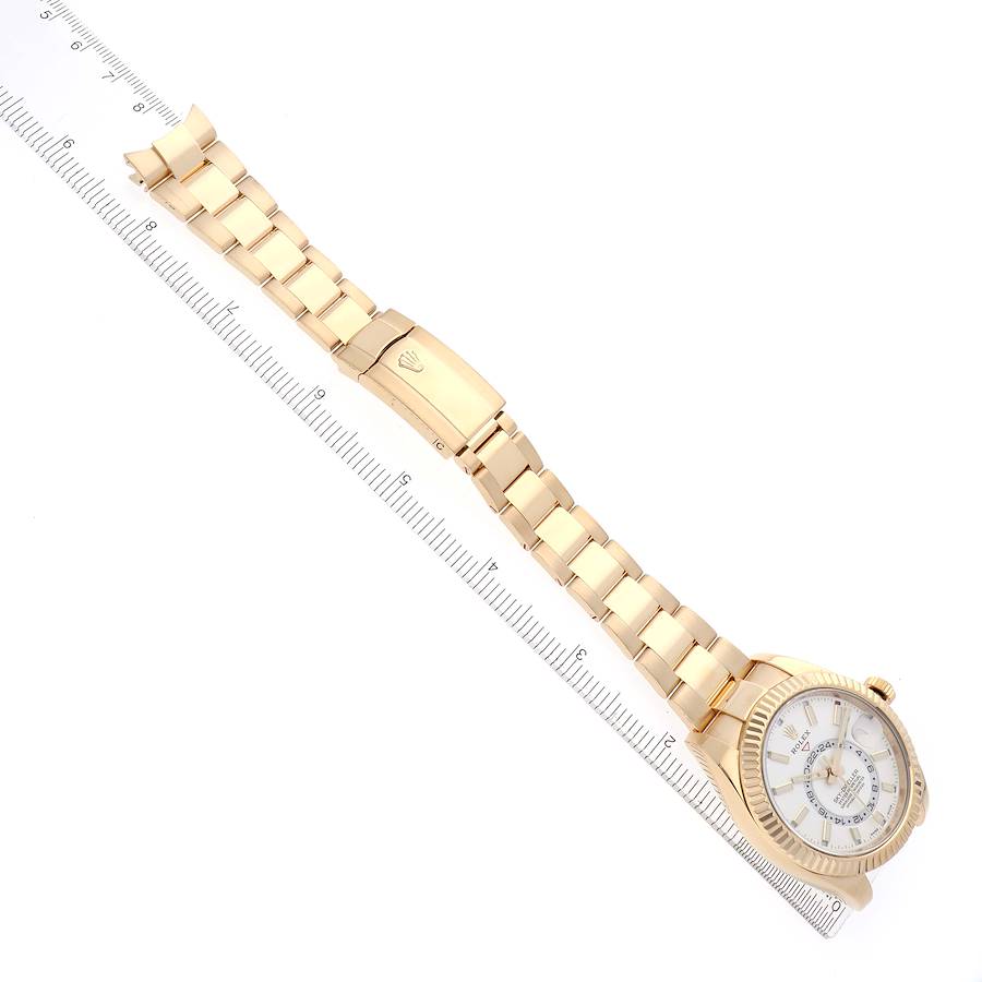 Rolex Sky-Dweller Yellow Gold White Dial Automatic Mens Watch