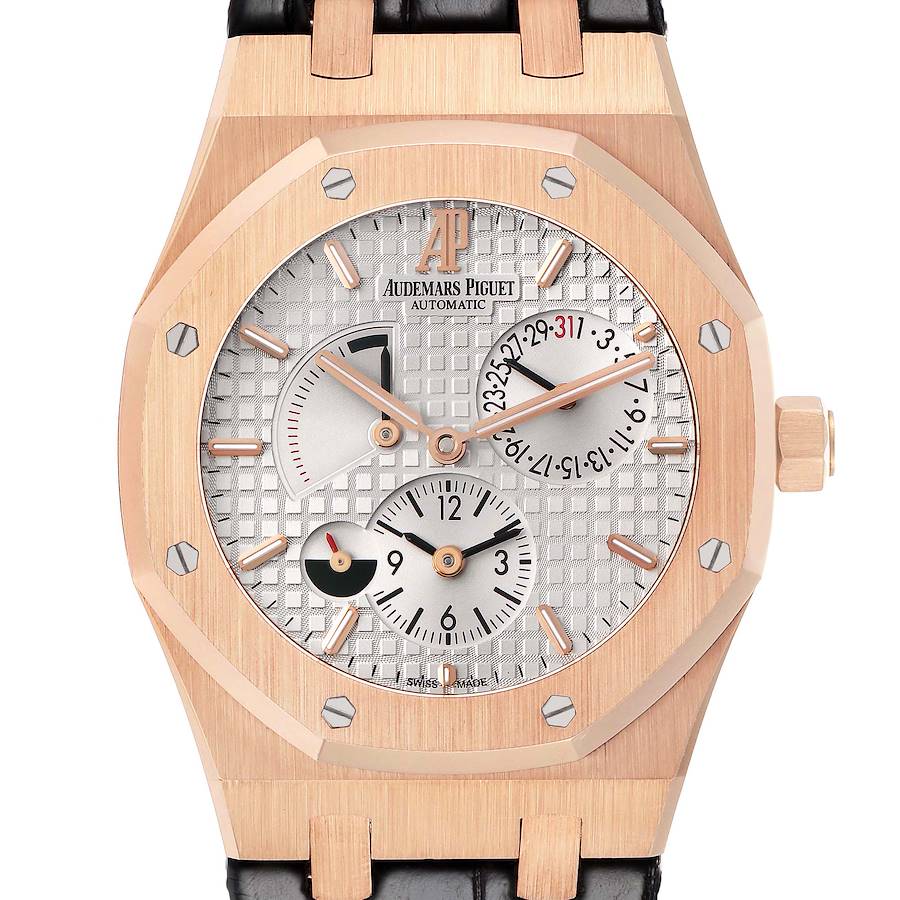 Audemars Piguet Royal Oak Dual Time Rose Gold Mens Watch