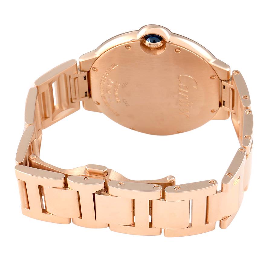 Cartier Ballon Bleu 42 Rose Gold Silver Dial Mens Watch