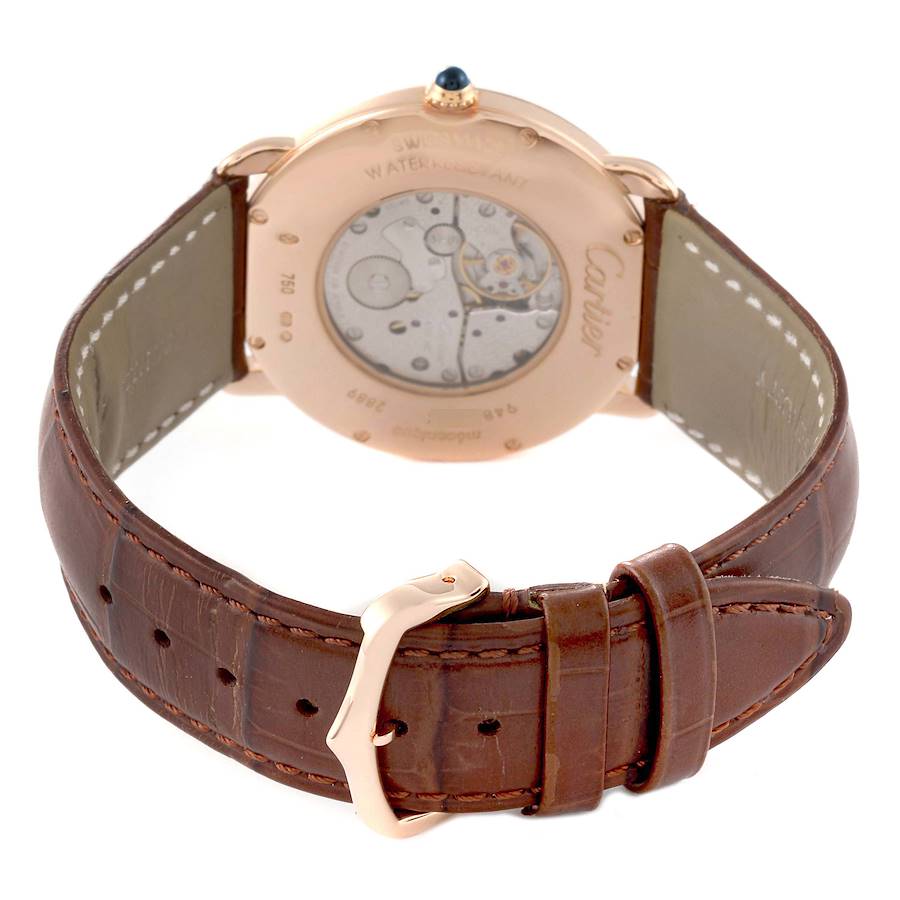 Cartier Ronde Louis Rose Gold Mechanical Movement Mens Watch