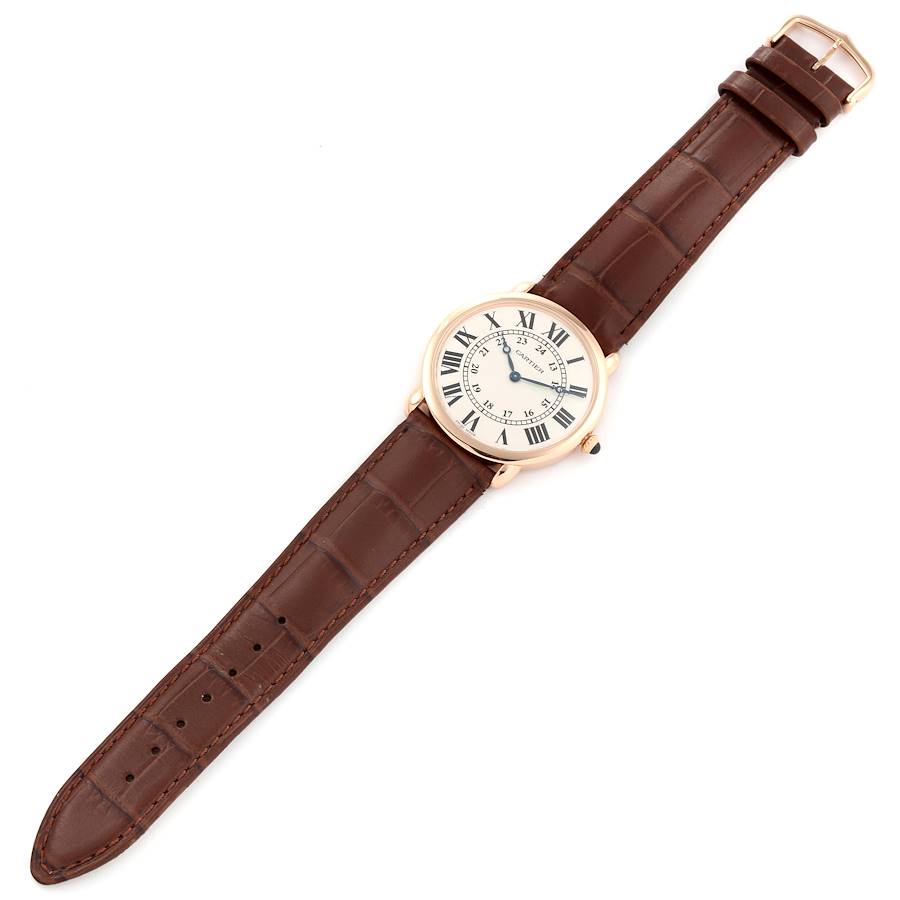Cartier Ronde Louis Rose Gold Mechanical Movement Mens Watch