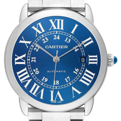 Cartier Ronde Solo XL Steel Blue Dial Mens Watch