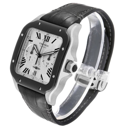 Cartier Santos 100 XL Chronograph Steel Mens Watch