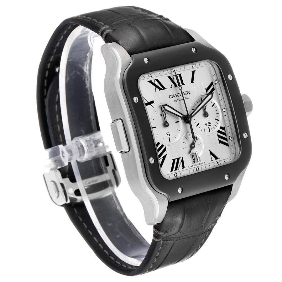 Cartier Santos 100 XL Chronograph Steel Mens Watch