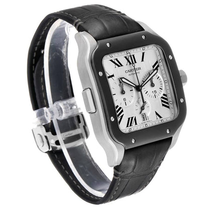 Cartier Santos 100 XL Chronograph Steel Mens Watch