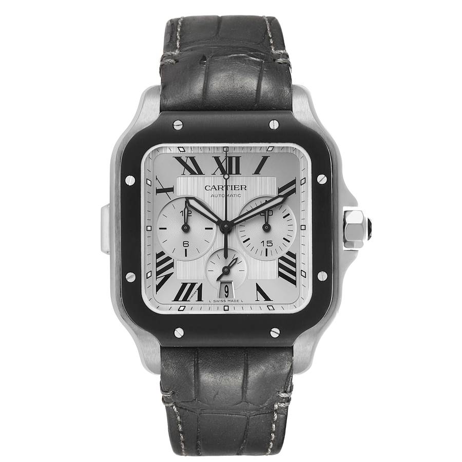 Cartier Santos 100 XL Chronograph Steel Mens Watch