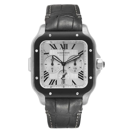 Cartier Santos 100 XL Chronograph Steel Mens Watch