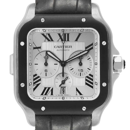 Cartier Santos 100 XL Chronograph Steel Mens Watch
