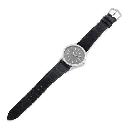 Patek Philippe Calatrava White Gold Gray Dial Diamond Ladies Watch