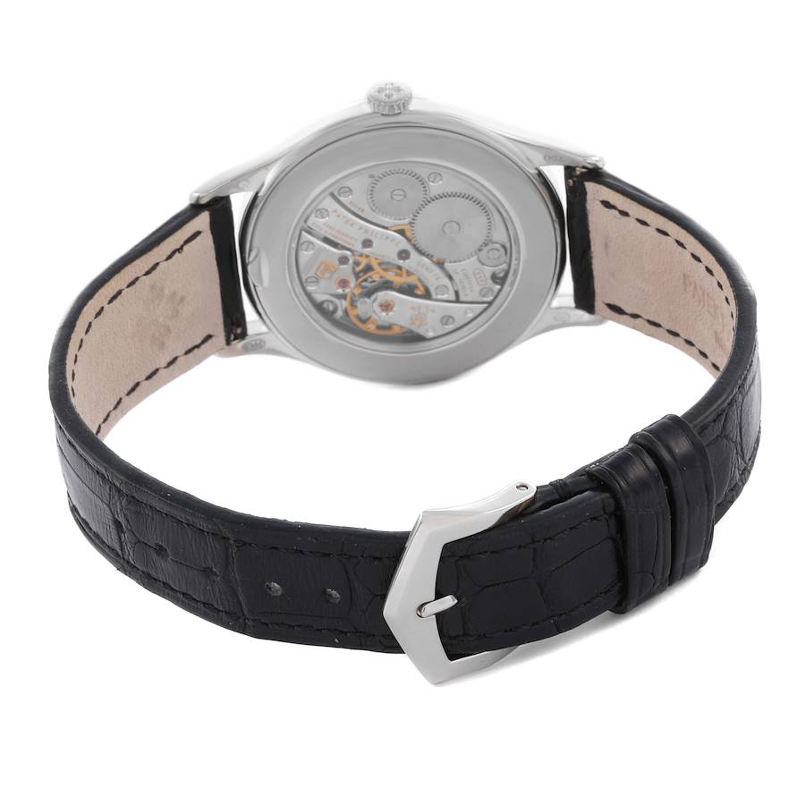 Patek Philippe Calatrava White Gold Gray Dial Diamond Ladies Watch