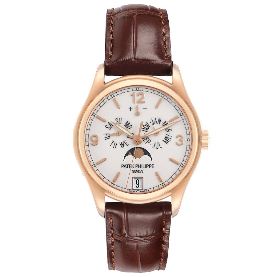 Patek Philippe Complications Annual Calendar Moon Phases Rose Gold Watch