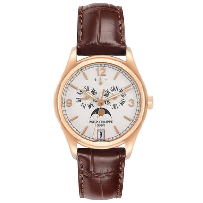 Patek Philippe Complications Annual Calendar Moon Phases Rose Gold Watch