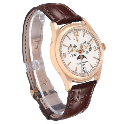 Patek Philippe Complications Annual Calendar Moon Phases Rose Gold Watch