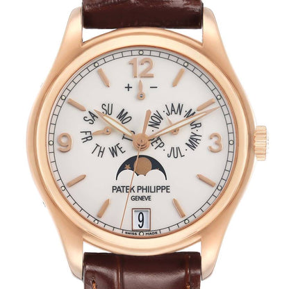 Patek Philippe Complications Annual Calendar Moon Phases Rose Gold Watch