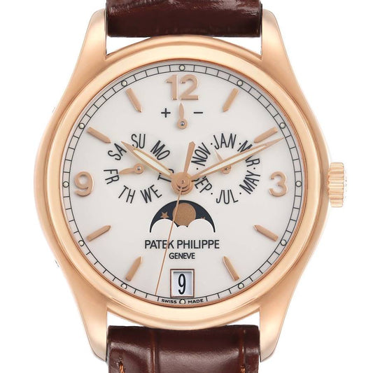 Patek Philippe Complications Annual Calendar Moon Phases Rose Gold Watch