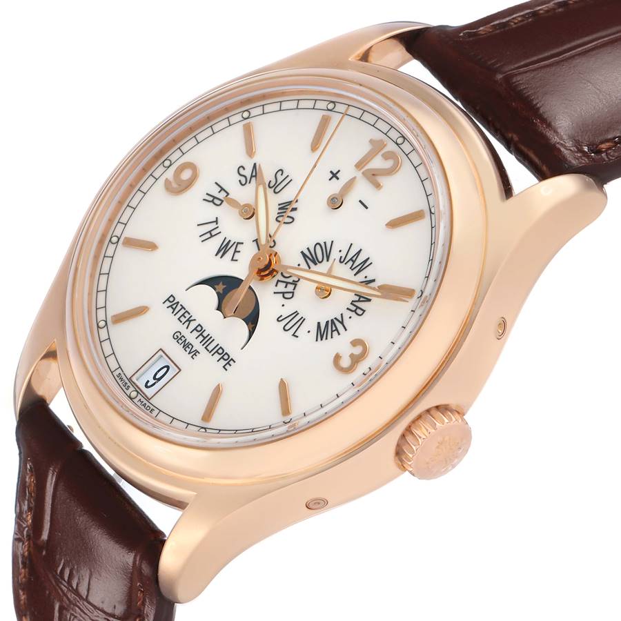 Patek Philippe Complications Annual Calendar Moon Phases Rose Gold Watch
