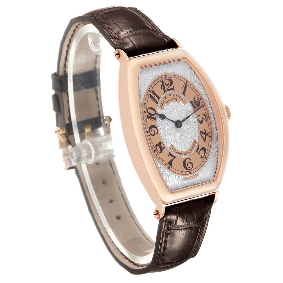 Patek Philippe Gondolo Rose Gold Silver Dial Mens Watch