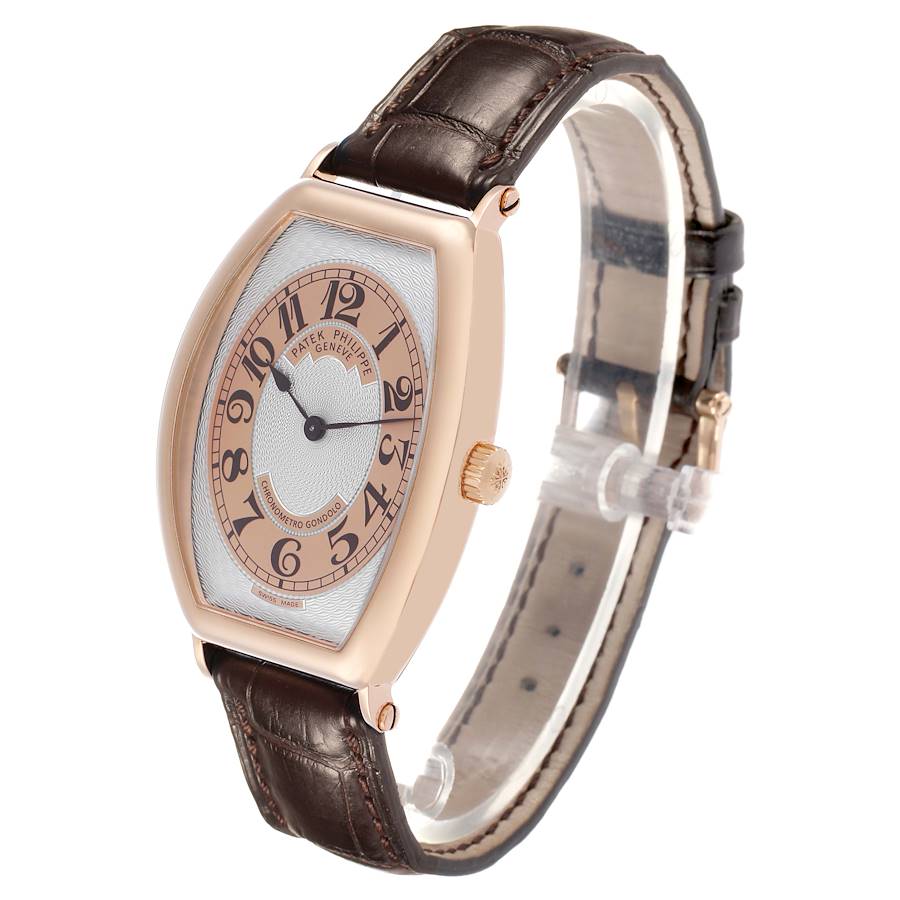 Patek Philippe Gondolo Rose Gold Silver Dial Mens Watch