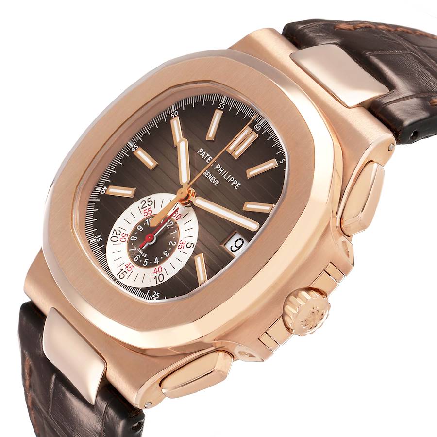 Patek Philippe Nautilus Chronograph Rose Gold Mens Watch