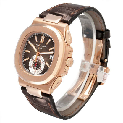 Patek Philippe Nautilus Chronograph Rose Gold Mens Watch