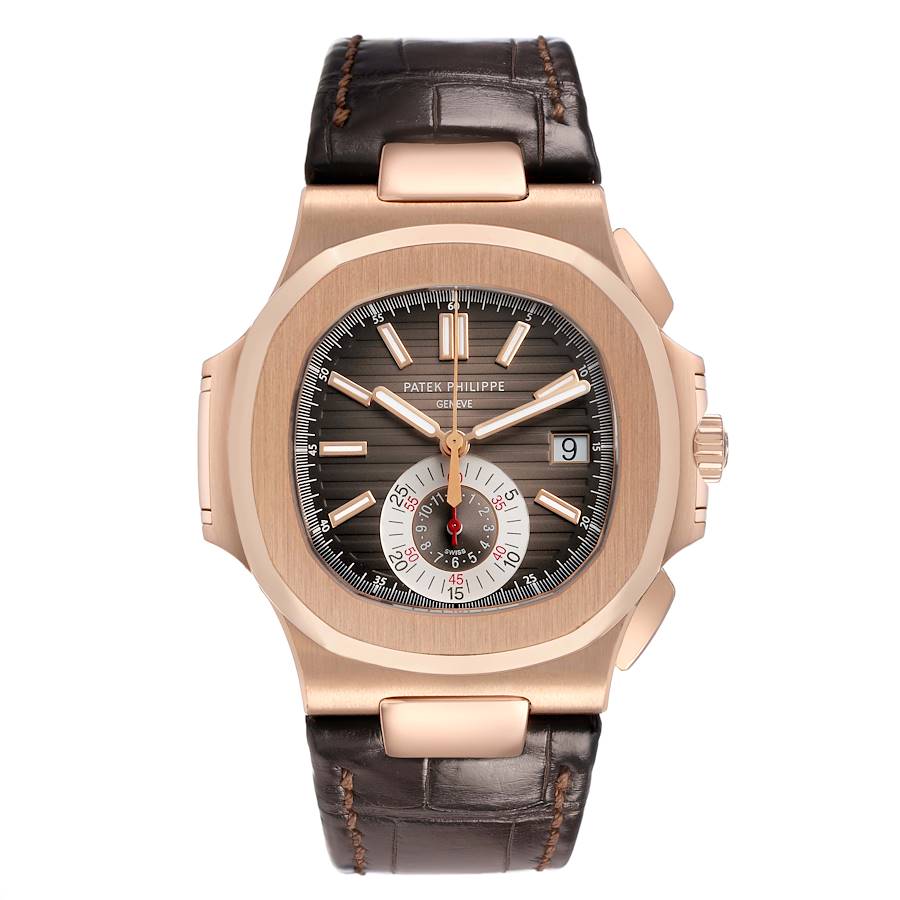 Patek Philippe Nautilus Chronograph Rose Gold Mens Watch