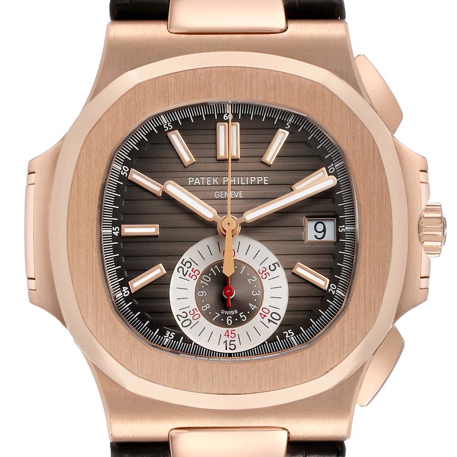 Patek Philippe Nautilus Chronograph Rose Gold Mens Watch