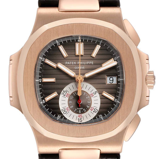 Patek Philippe Nautilus Chronograph Rose Gold Mens Watch
