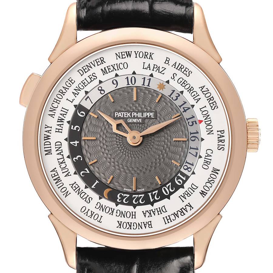 Patek Philippe World Time Complications Rose Gold Mens Watch