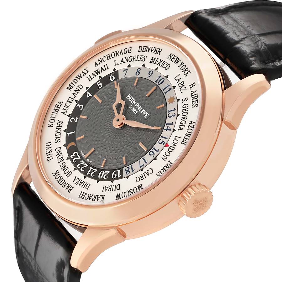 Patek Philippe World Time Complications Rose Gold Mens Watch