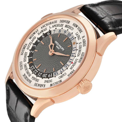 Patek Philippe World Time Complications Rose Gold Mens Watch