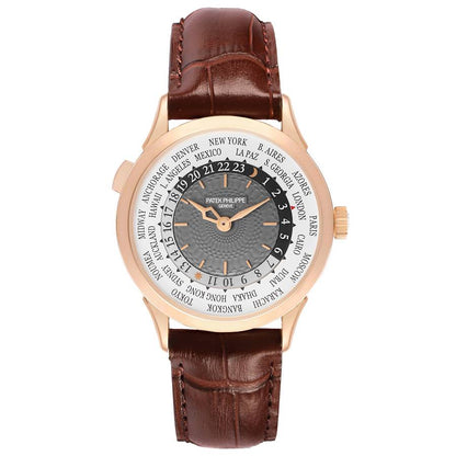 Patek Philippe World Time Complications Rose Gold Mens Watch