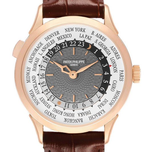 Patek Philippe World Time Complications Rose Gold Mens Watch