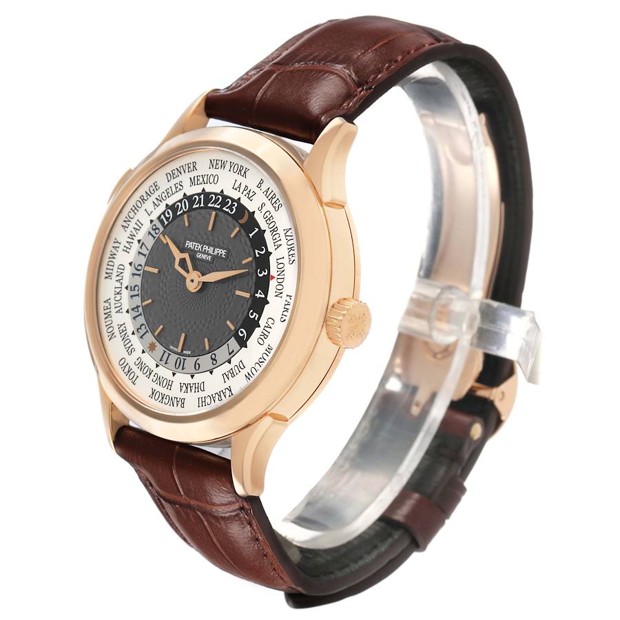 Patek Philippe World Time Complications Rose Gold Mens Watch