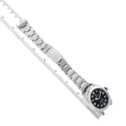 Rolex Air King 40 Steel Black Dial Green Hand Mens Watch