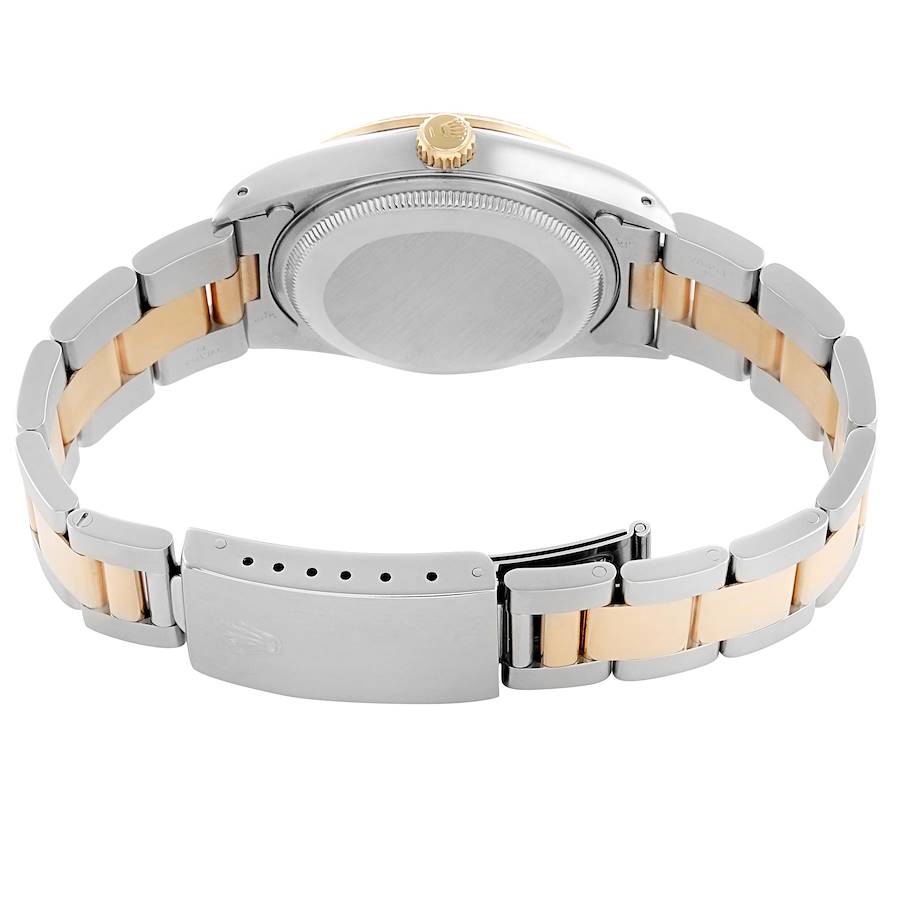 Rolex Date Steel Yellow Gold Champagne Dial Mens Watch