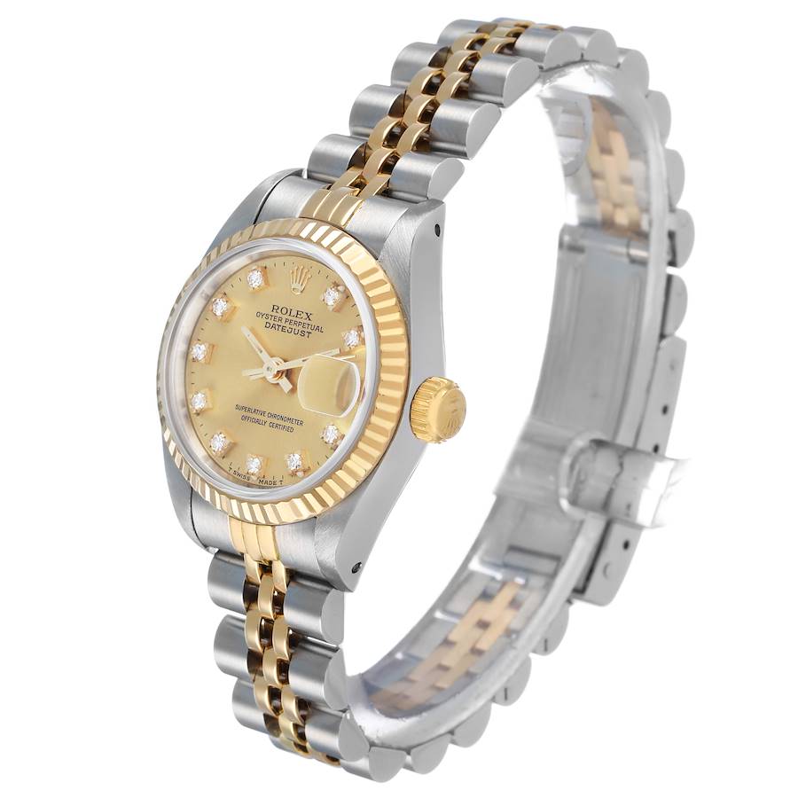 Rolex Datejust 26 Champagne Diamond Dial Steel Yellow Gold Ladies Watch