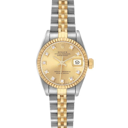 Rolex Datejust 26 Champagne Diamond Dial Steel Yellow Gold Ladies Watch