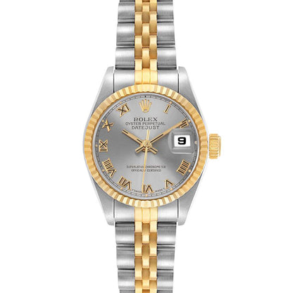 Rolex Datejust 26 Slate Roman Dial Steel Yellow Gold Ladies Watch