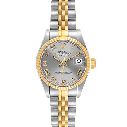 Rolex Datejust 26 Slate Roman Dial Steel Yellow Gold Ladies Watch