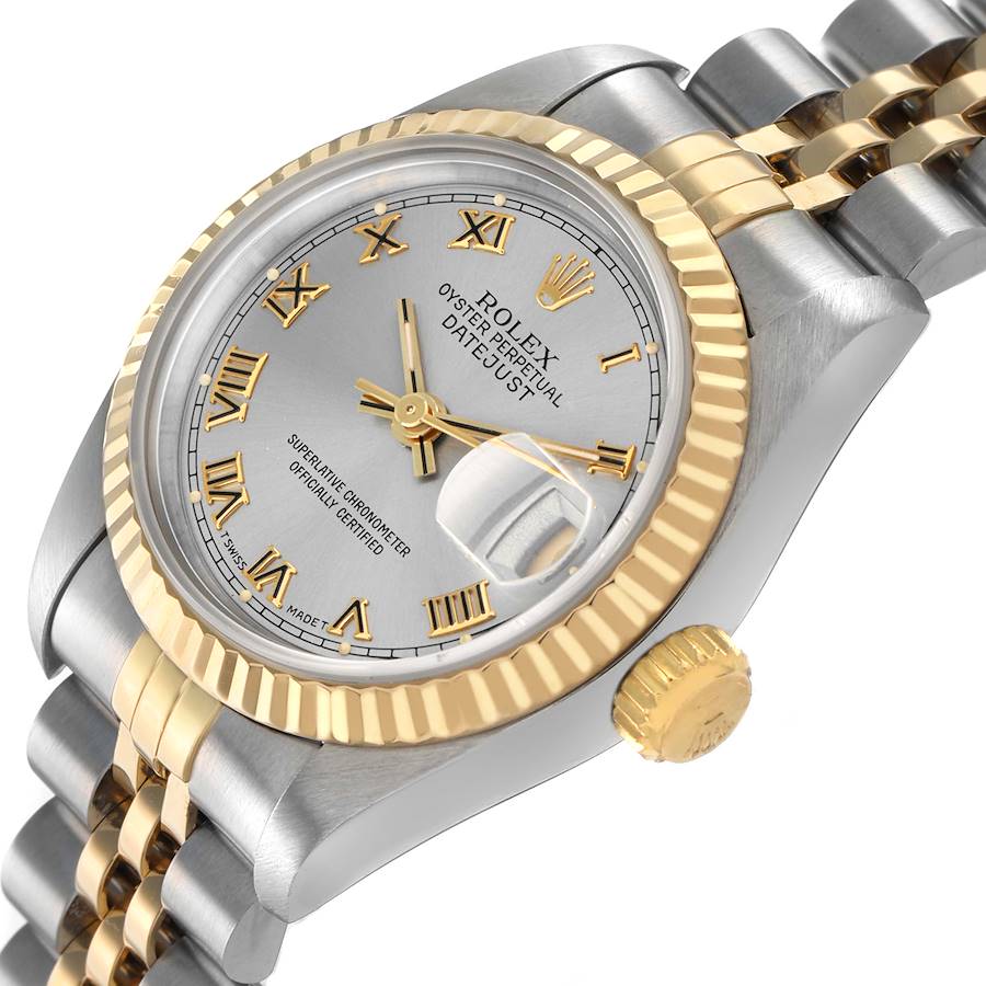 Rolex Datejust 26 Slate Roman Dial Steel Yellow Gold Ladies Watch