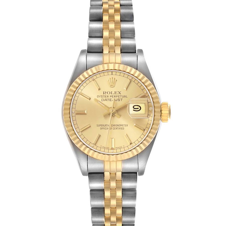 Rolex Datejust 26 Steel Yellow Gold Champagne Dial Ladies Watch
