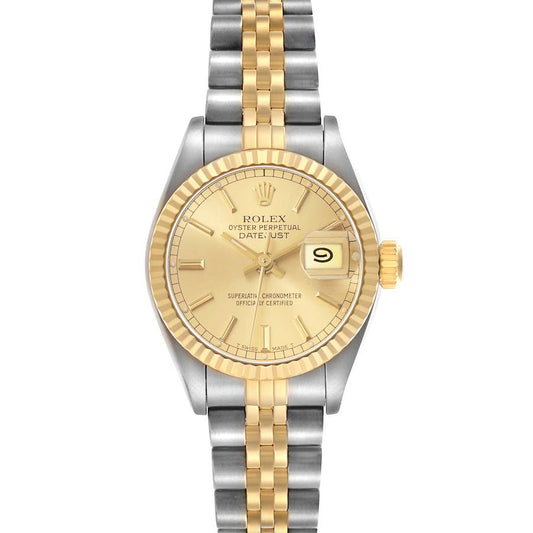 Rolex Datejust 26 Steel Yellow Gold Champagne Dial Ladies Watch