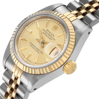 Rolex Datejust 26 Steel Yellow Gold Champagne Dial Ladies Watch