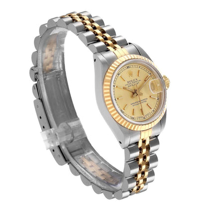 Rolex Datejust 26 Steel Yellow Gold Champagne Dial Ladies Watch