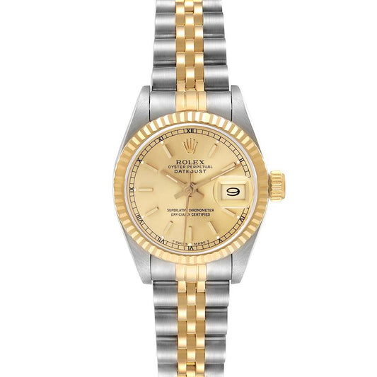 Rolex Datejust 26 Steel Yellow Gold Champagne Dial Ladies Watch