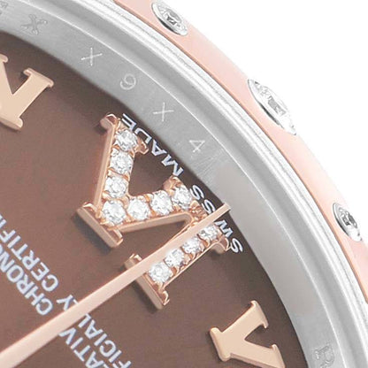 Rolex Datejust 31 Midsize Steel Rose Gold Diamond Ladies Watch