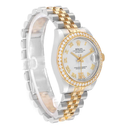Rolex Datejust 31 Midsize Steel Yellow Gold Diamond Ladies Watch