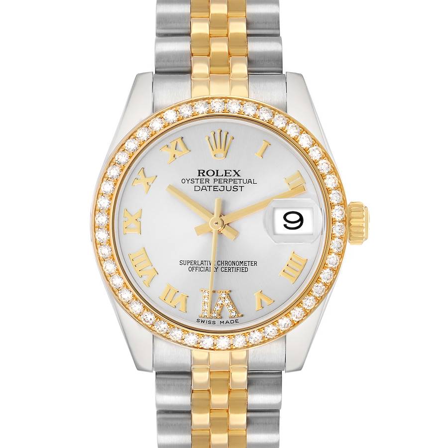 Rolex Datejust 31 Midsize Steel Yellow Gold Diamond Ladies Watch