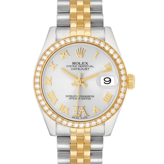 Rolex Datejust 31 Midsize Steel Yellow Gold Diamond Ladies Watch